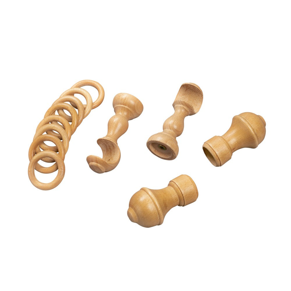 Galerie simpla lemn masiv Ares, consola clasica, nuanta stejar, 360 cm - KIT COMPLET