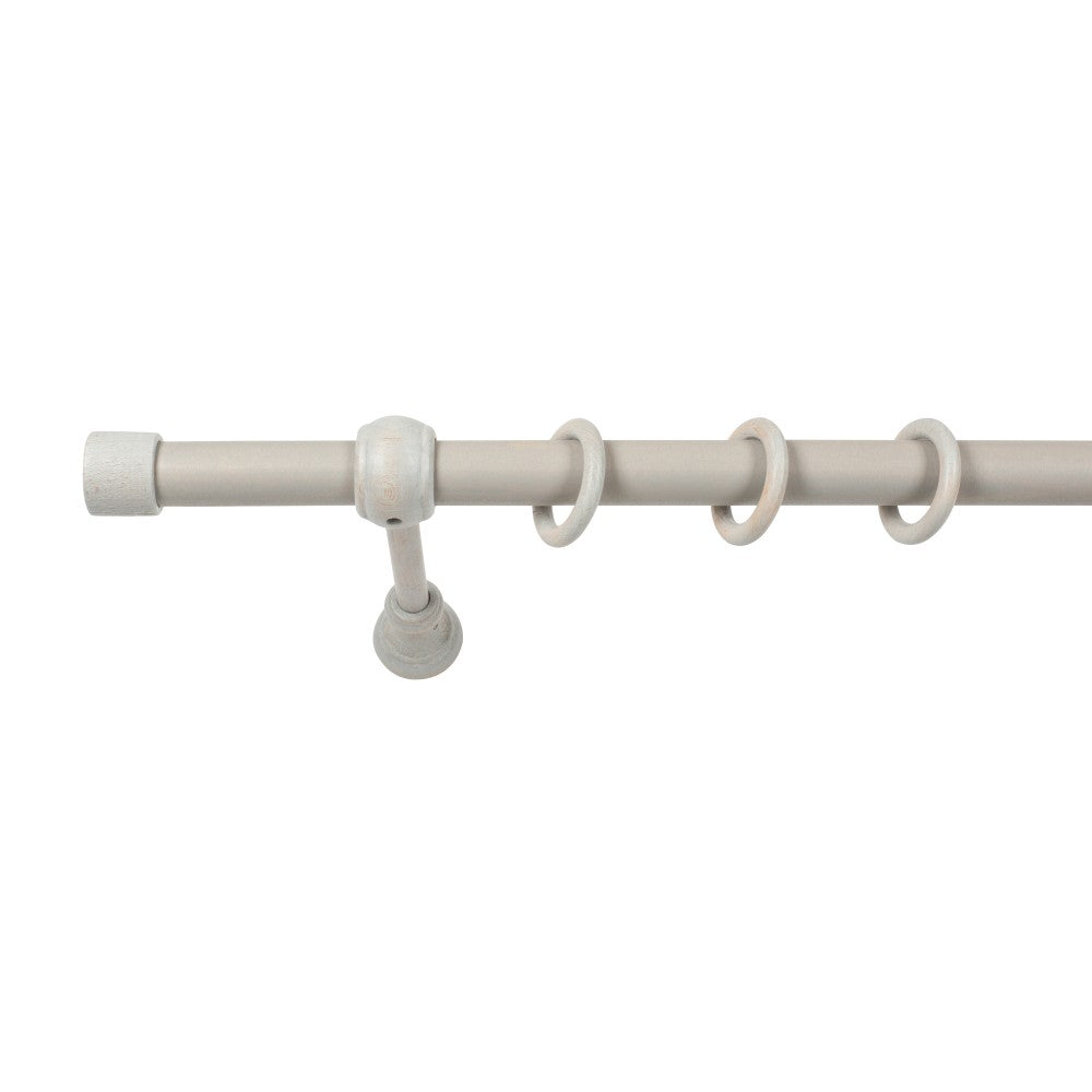 Galerie simpla lemn masiv Cafiro, consola standard, nuanta gri-antic, 260 cm - KIT COMPLET