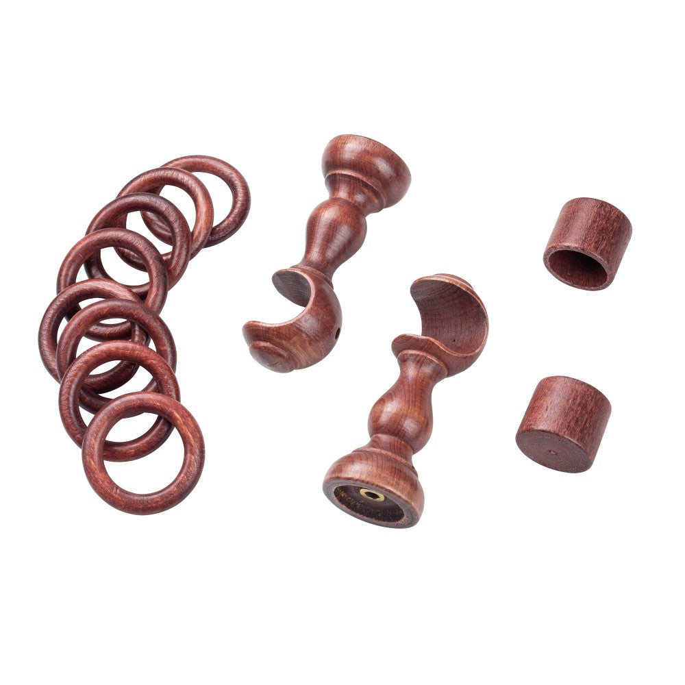 Galerie simpla lemn masiv Cafiro, consola clasica, nuanta mahon, 280 cm - KIT COMPLET