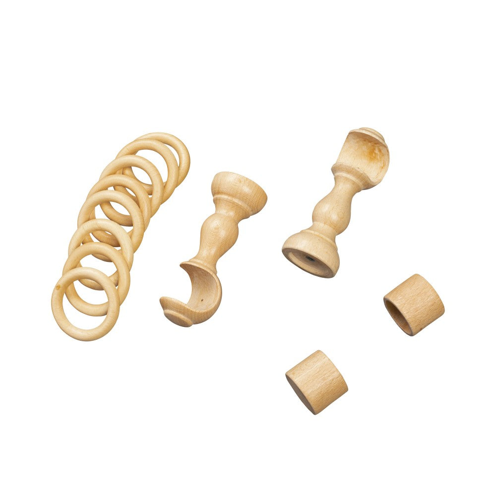 Galerie simpla lemn masiv Cafiro, consola clasica, nuanta natur, 360 cm - KIT COMPLET