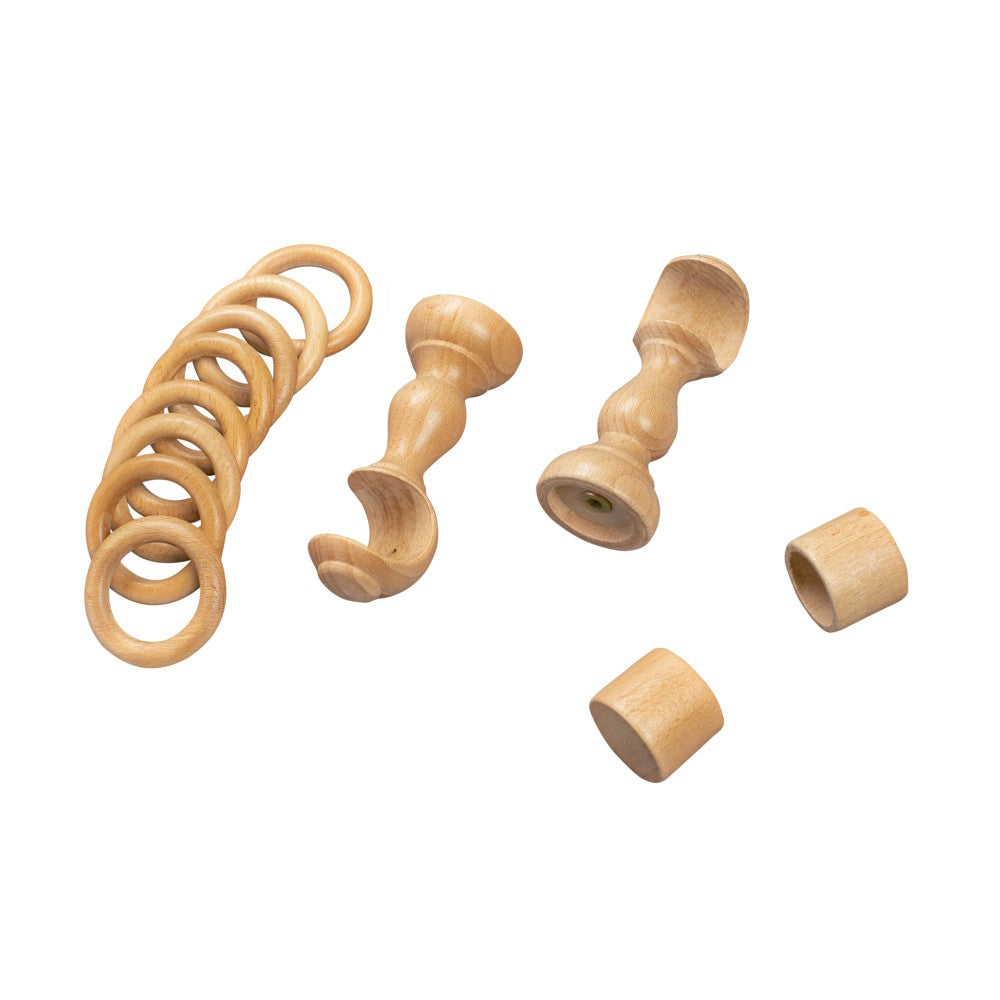 Galerie simpla lemn masiv Cafiro, consola clasica, nuanta stejar, 260 cm - KIT COMPLET