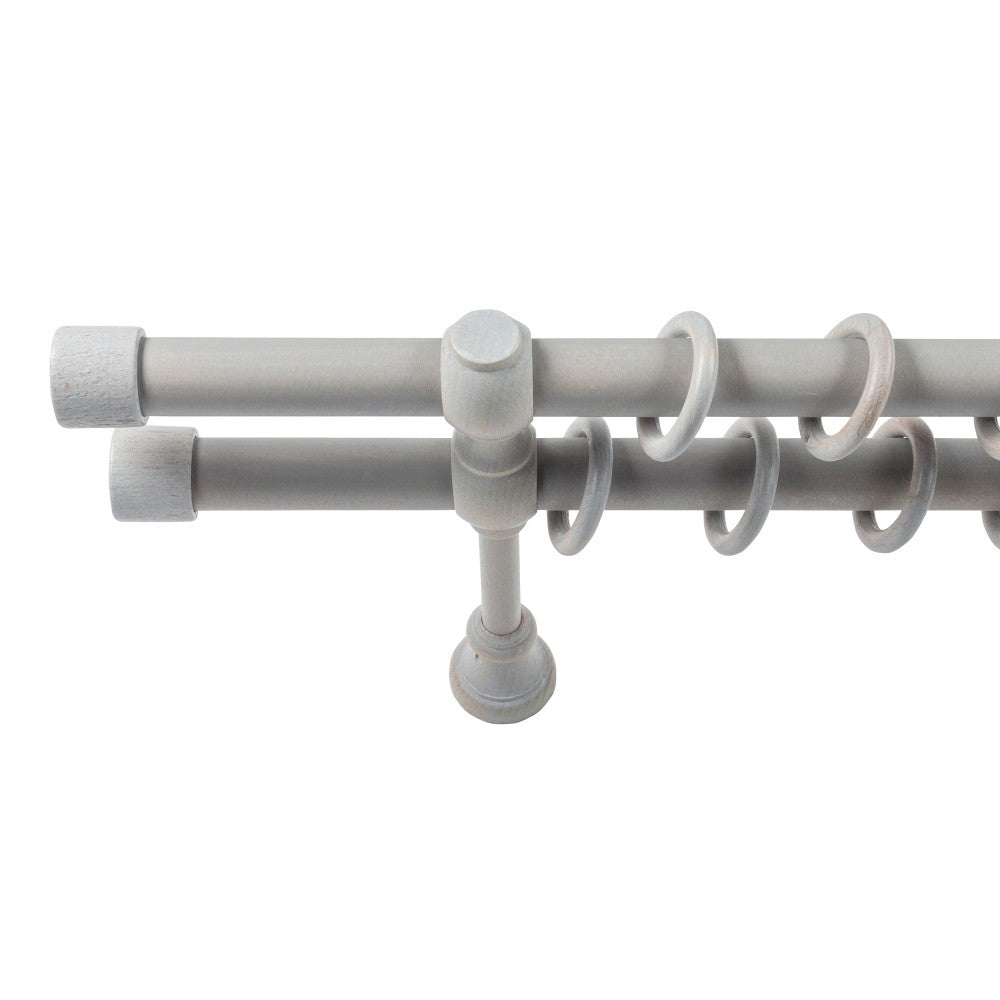 Double gallery, solid wood Cafiro, antique gray shade, 320 cm - COMPLETE KIT