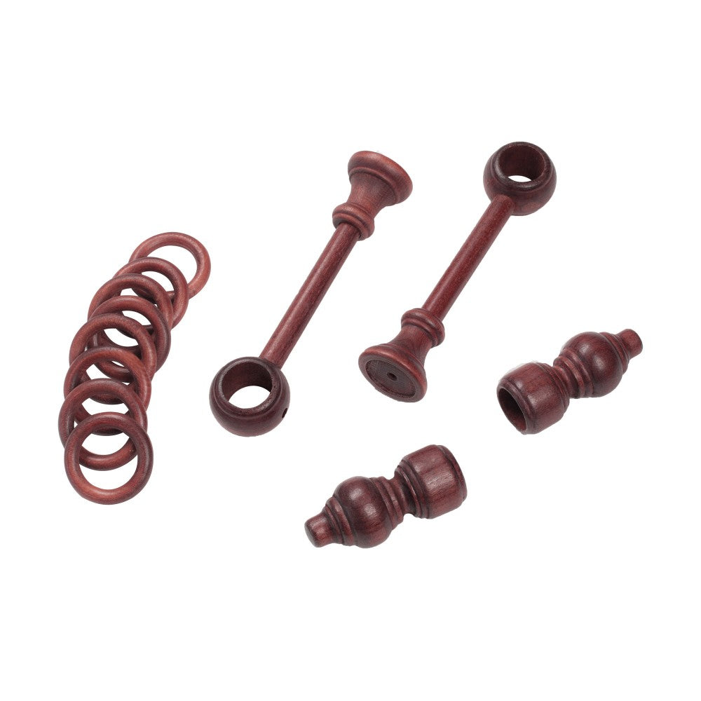 Galerie simpla lemn masiv Filigrano, consola standard, nuanta mahon, 220 cm - KIT COMPLET