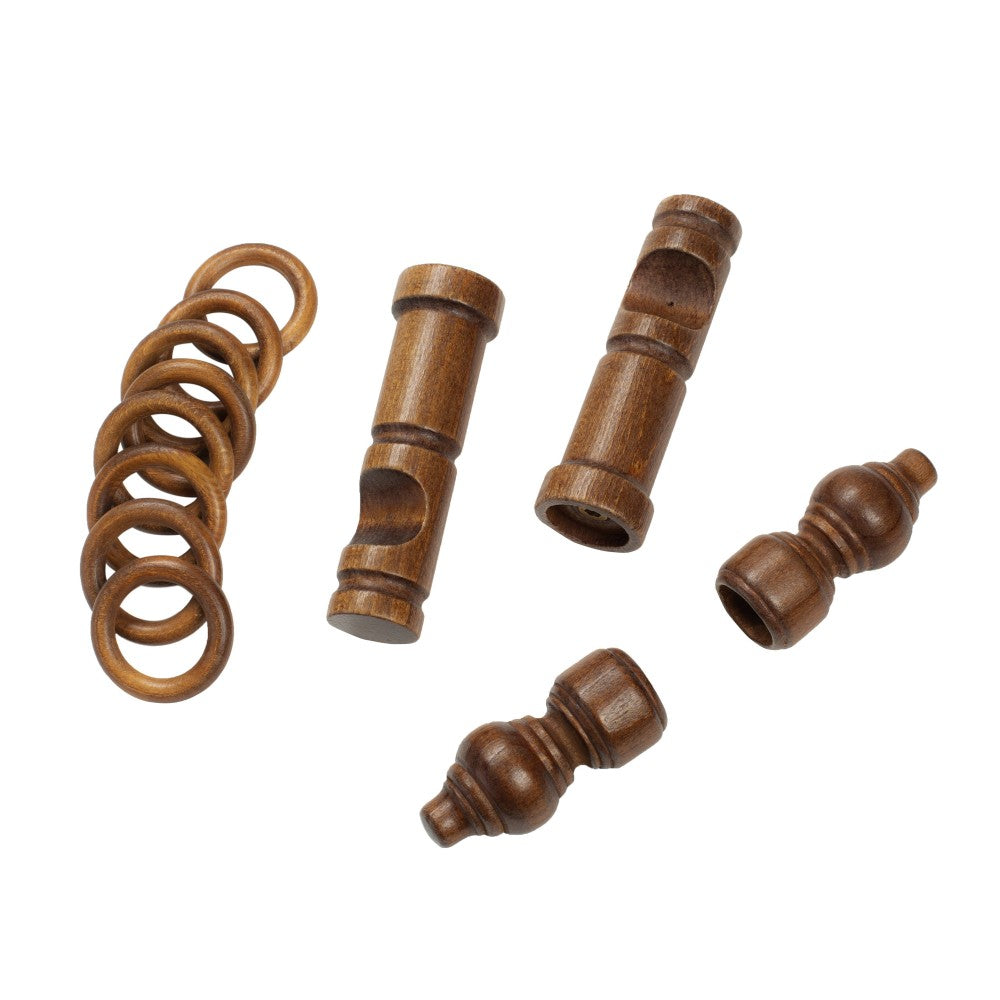 Galerie simpla lemn masiv Filigrano, consola moderna, nuanta nuc, 160 cm - KIT COMPLET