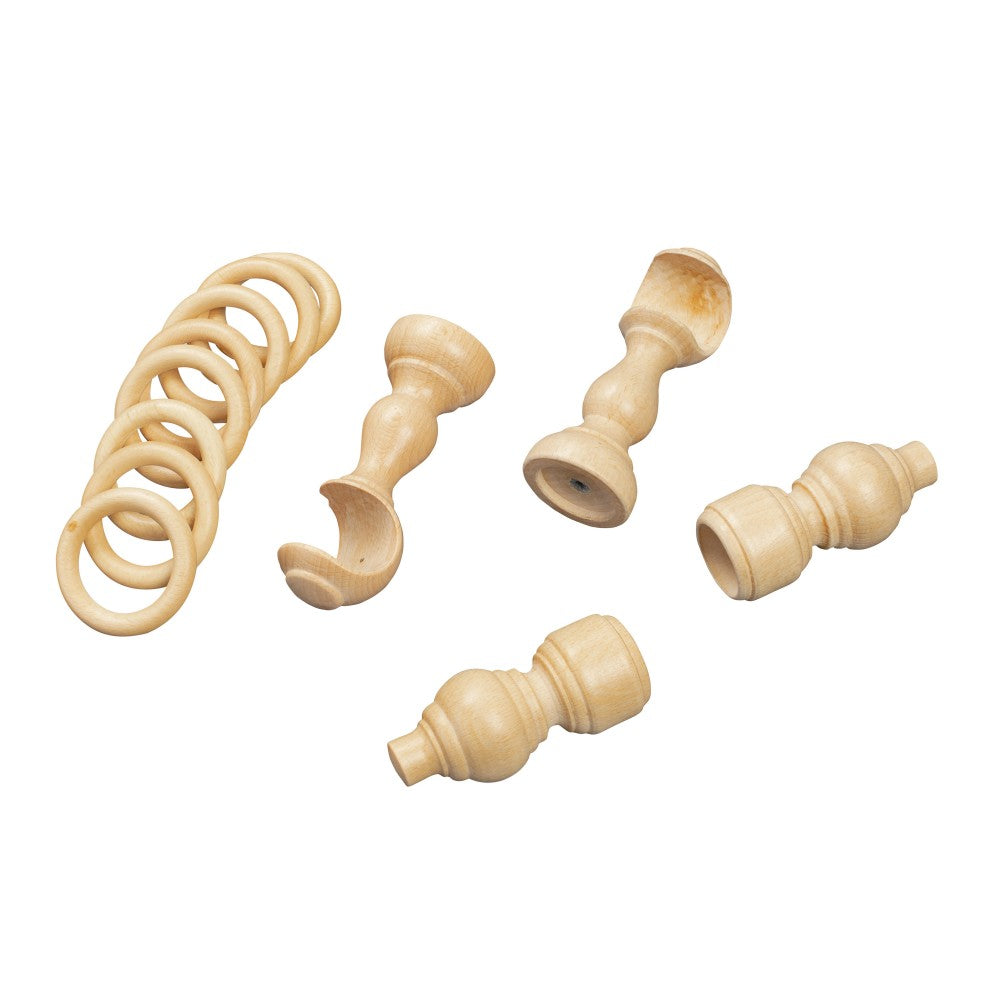 Galerie simpla lemn masiv Filigrano, consola clasica, nuanta natur, 280 cm - KIT COMPLET