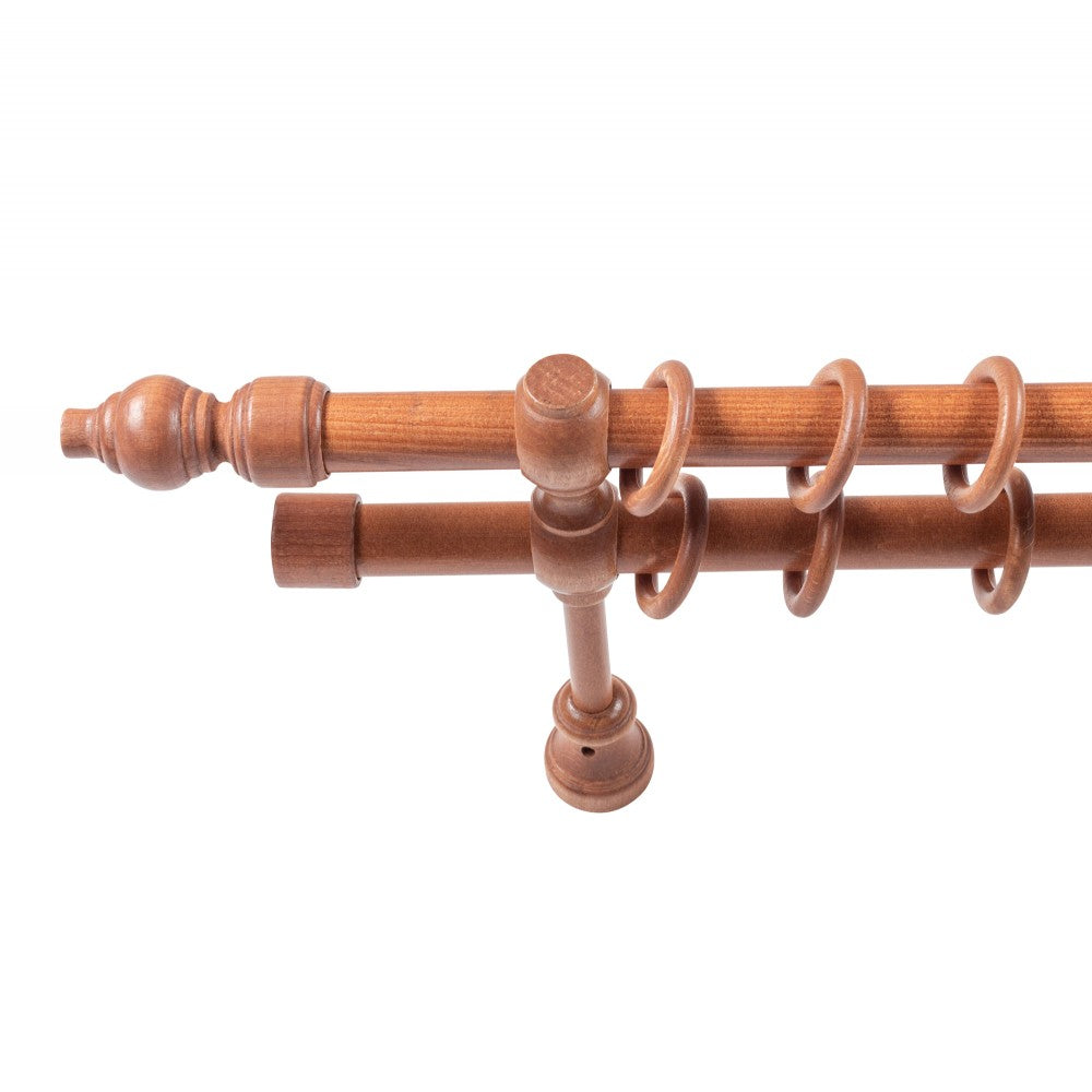 Double gallery solid wood Filigrano, cherry shade, 300 cm - COMPLETE KIT