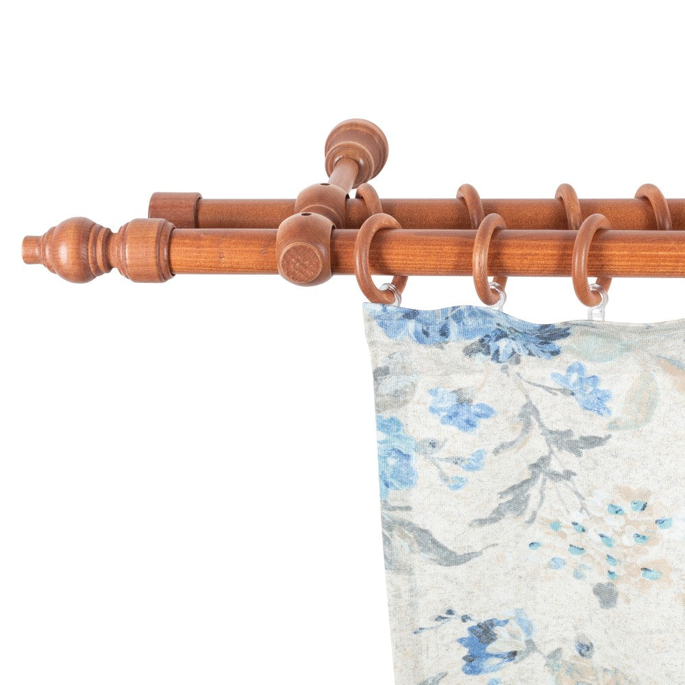 Galerie dubla lemn masiv Filigrano, nuanta cires, 360 cm - KIT COMPLET