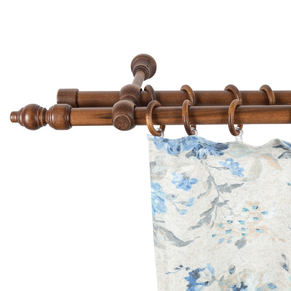 Double gallery solid wood Filigrano, walnut shade, 240 cm - COMPLETE KIT