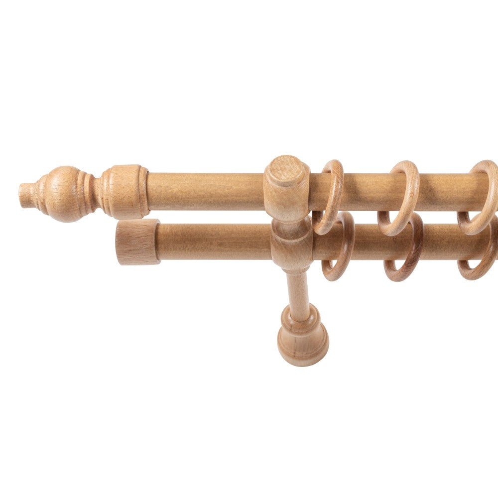 Double gallery solid wood Filigrano, oak shade, 180 cm - COMPLETE KIT