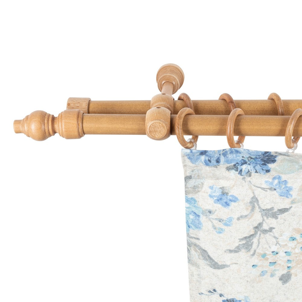 Galerie dubla lemn masiv Filigrano, nuanta stejar, 240 cm - KIT COMPLET