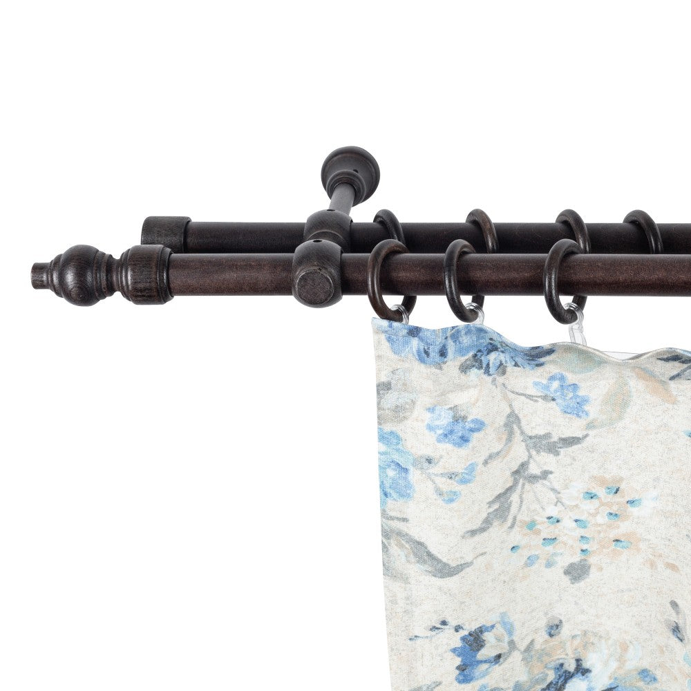 Galerie dubla lemn masiv Filigrano, nuanta wenge, 180 cm - KIT COMPLET