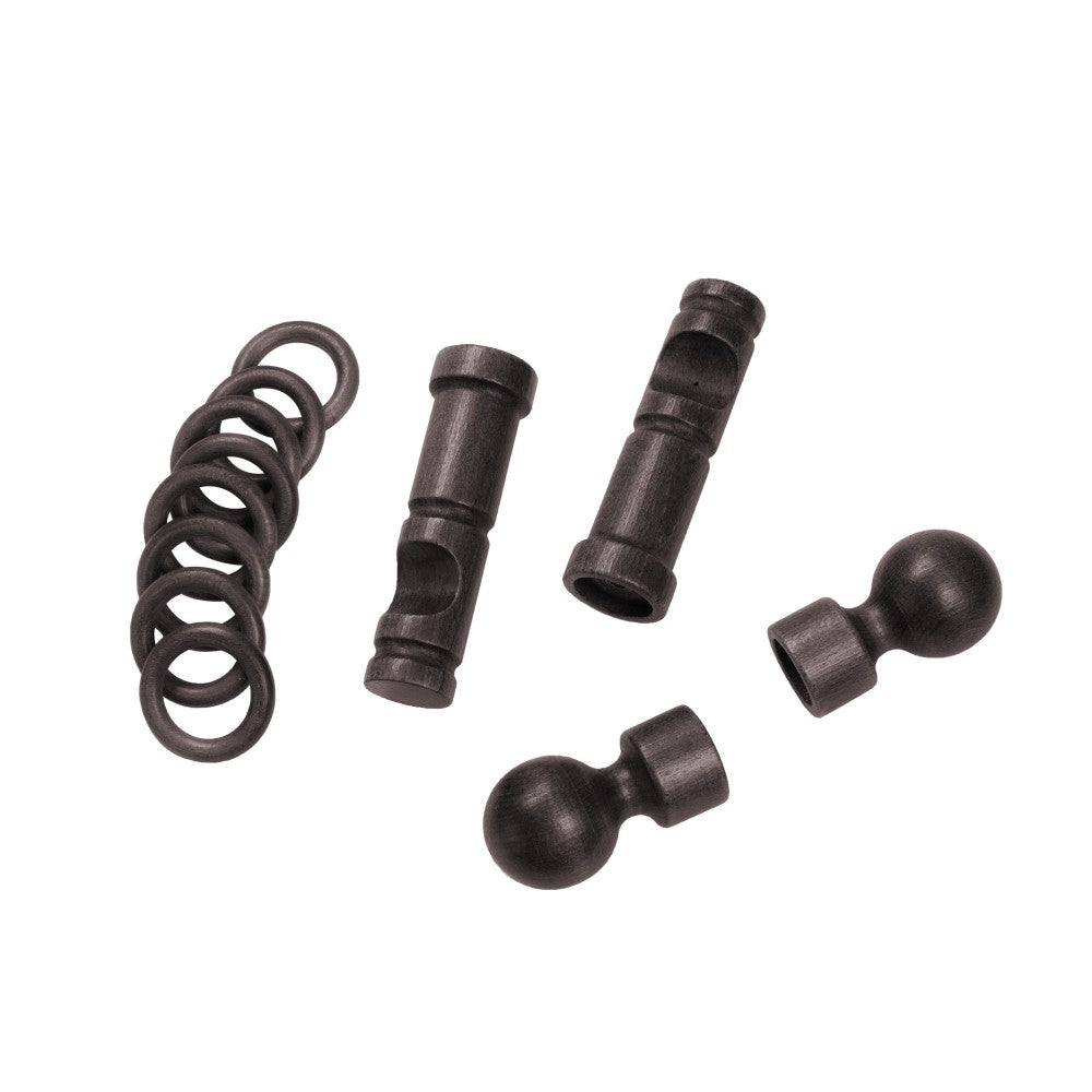 Galerie simpla lemn masiv Giro, consola moderna, nuanta wenge, 120 cm - KIT COMPLET