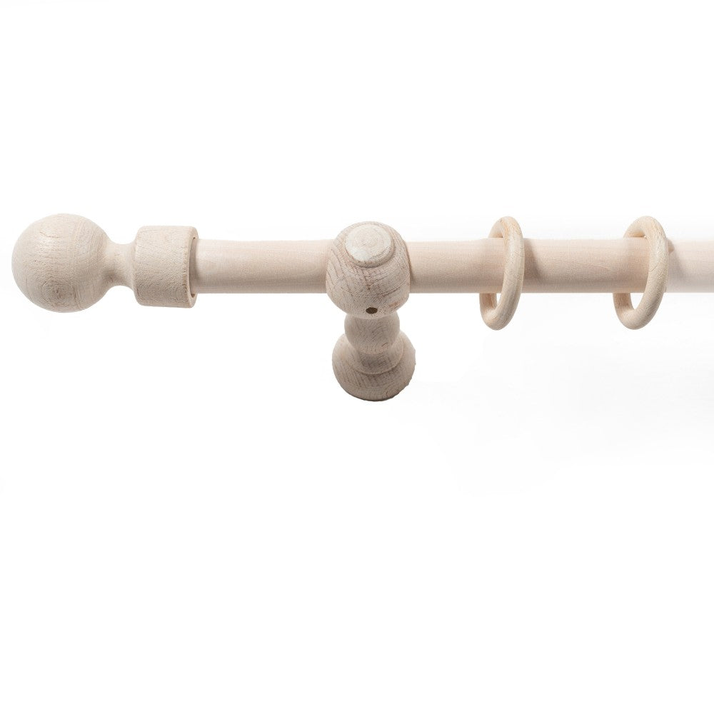 Galerie simpla lemn masiv Giro, consola clasica, nuanta alb-antic, 140 cm - KIT COMPLET