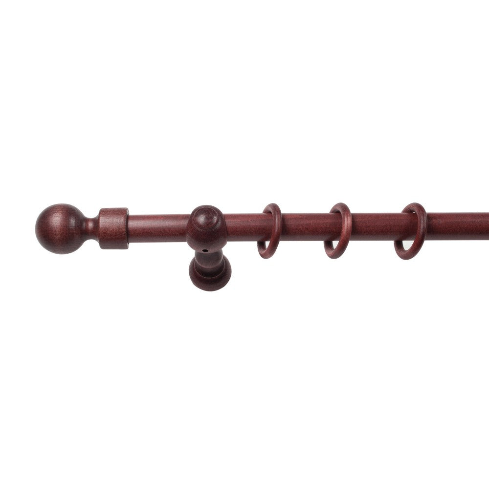 Galerie simpla lemn masiv Giro, consola clasica, nuanta mahon, 260 cm - KIT COMPLET