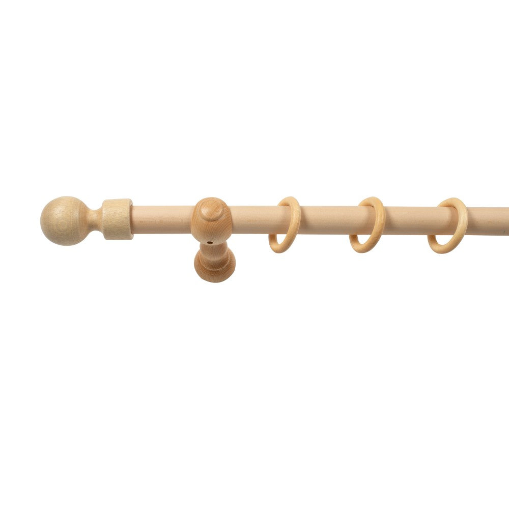 Galerie simpla lemn masiv Giro, consola clasica, nuanta natur, 240 cm - KIT COMPLET