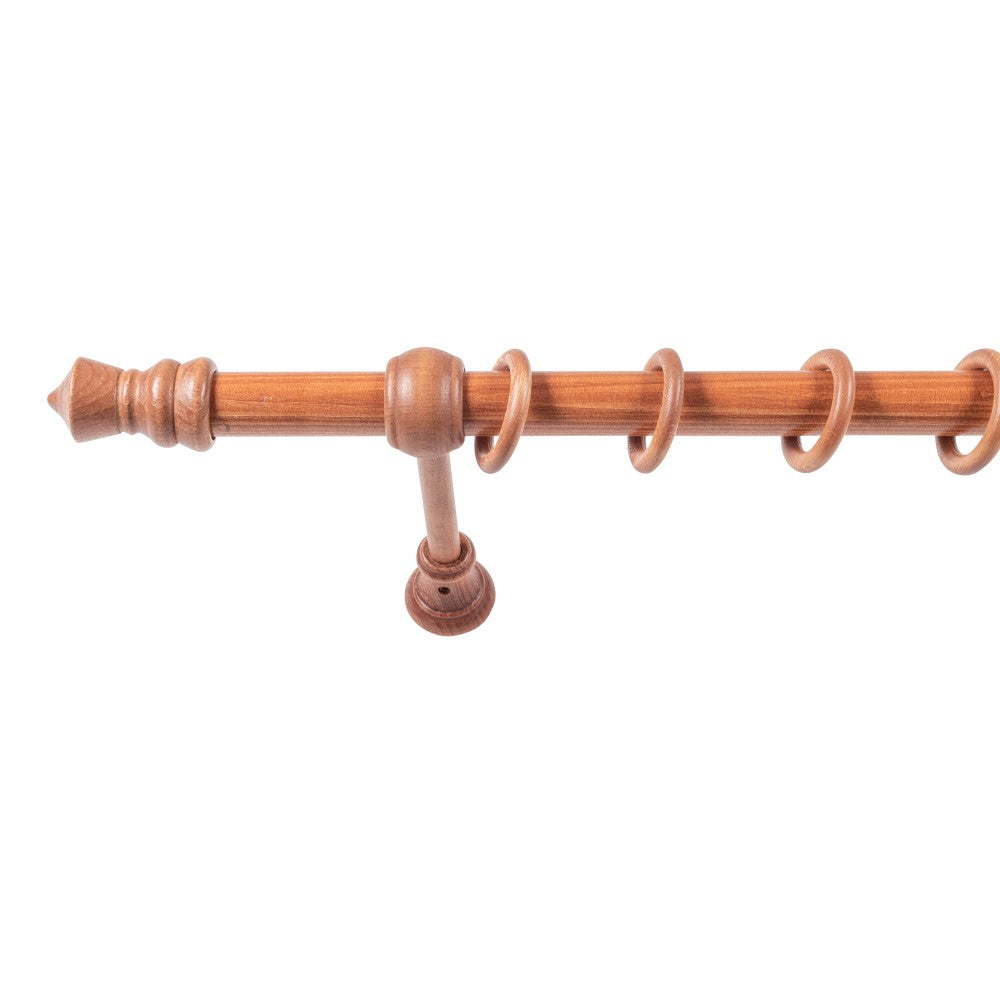 Galerie simpla lemn masiv King, consola standard, nuanta cires, 200 cm - KIT COMPLET