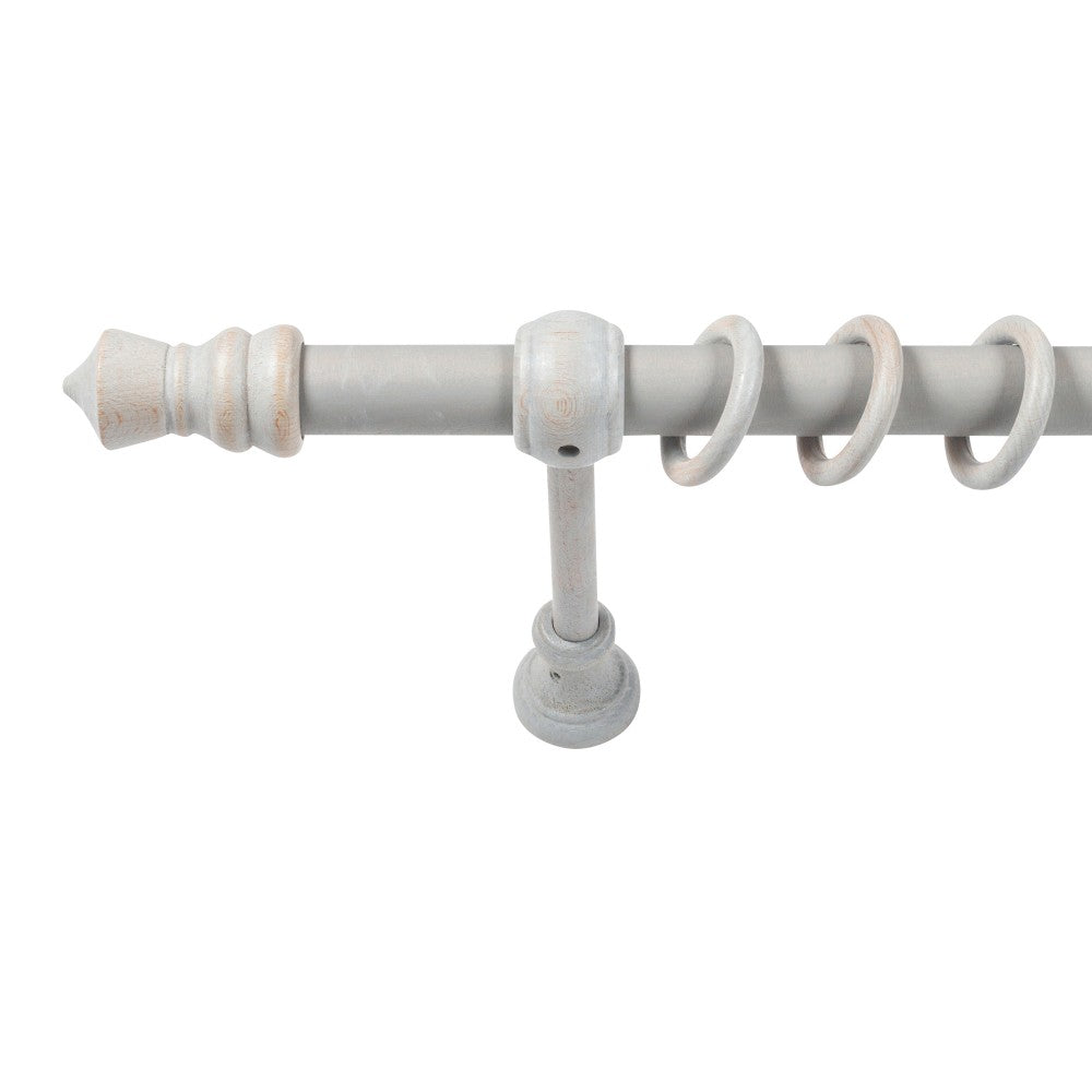 Galerie simpla lemn masiv King, consola standard, nuanta gri-antic, 200 cm - KIT COMPLET