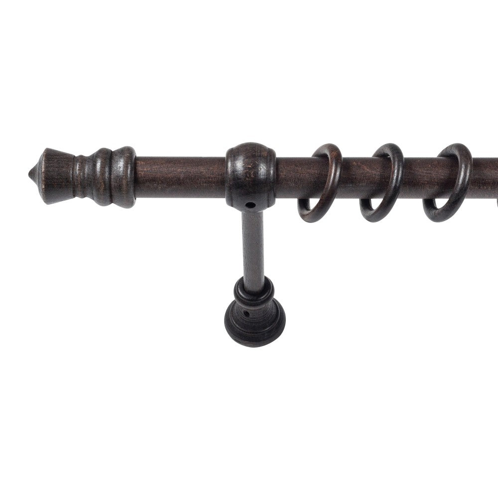 Galerie simpla lemn masiv King, consola standard, nuanta wenge, 280 cm - KIT COMPLET