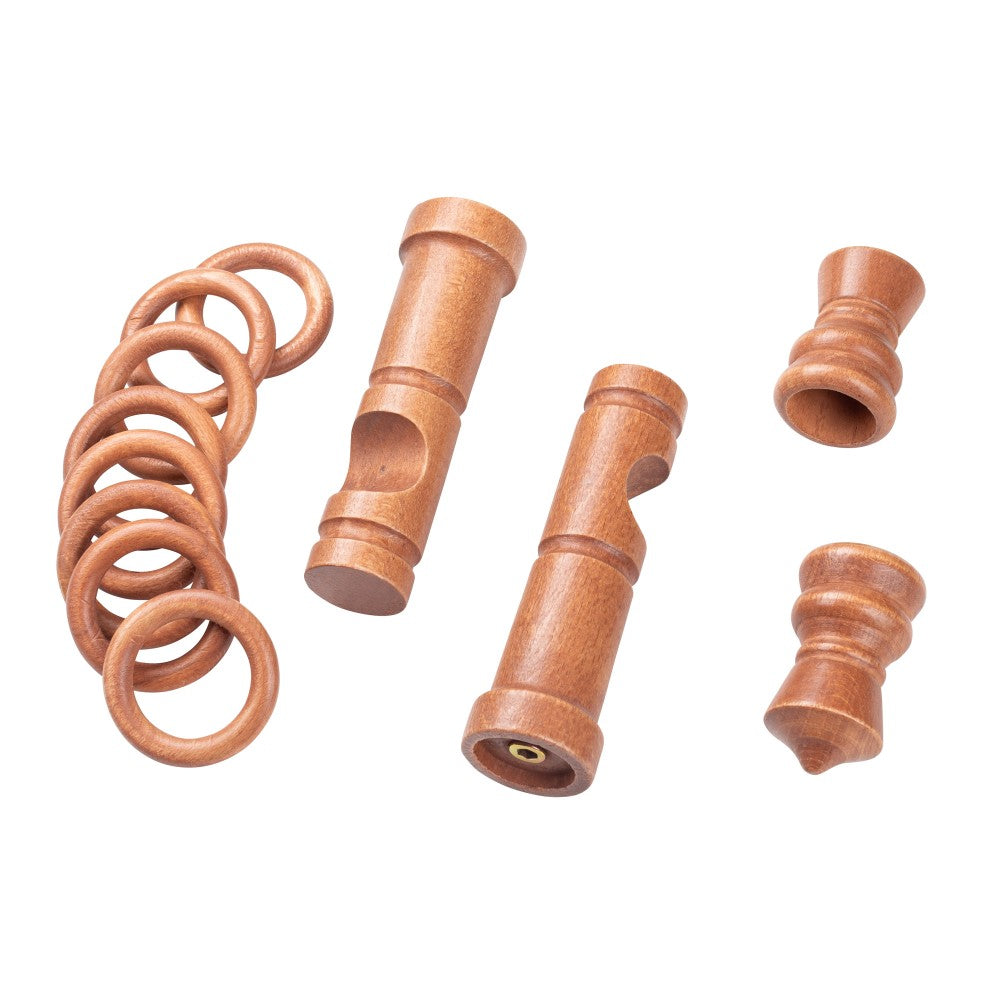 Galerie simpla lemn masiv King, consola moderna, nuanta cires, 360 cm - KIT COMPLET