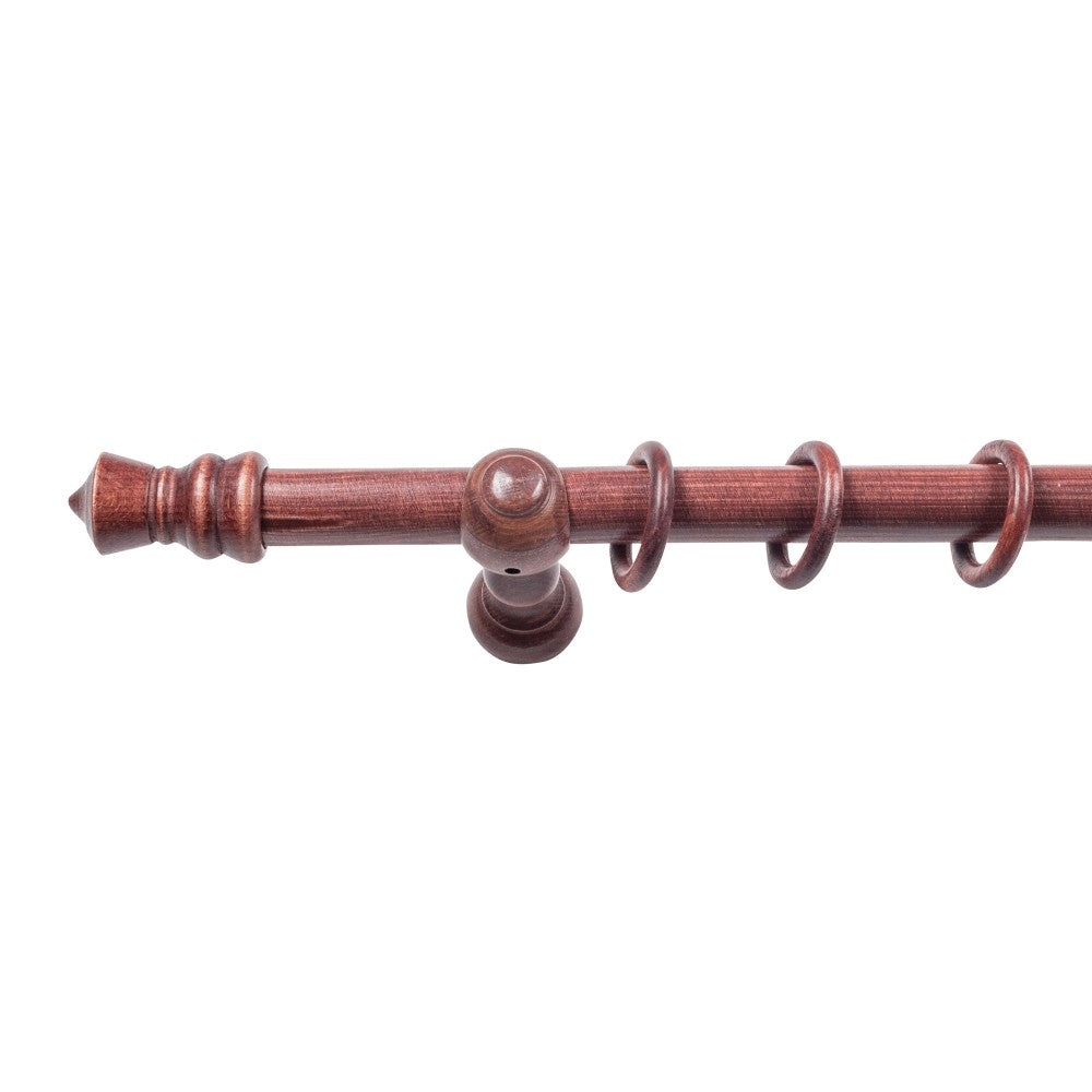 Galerie simpla lemn masiv King, consola clasica, nuanta mahon, 220 cm - KIT COMPLET