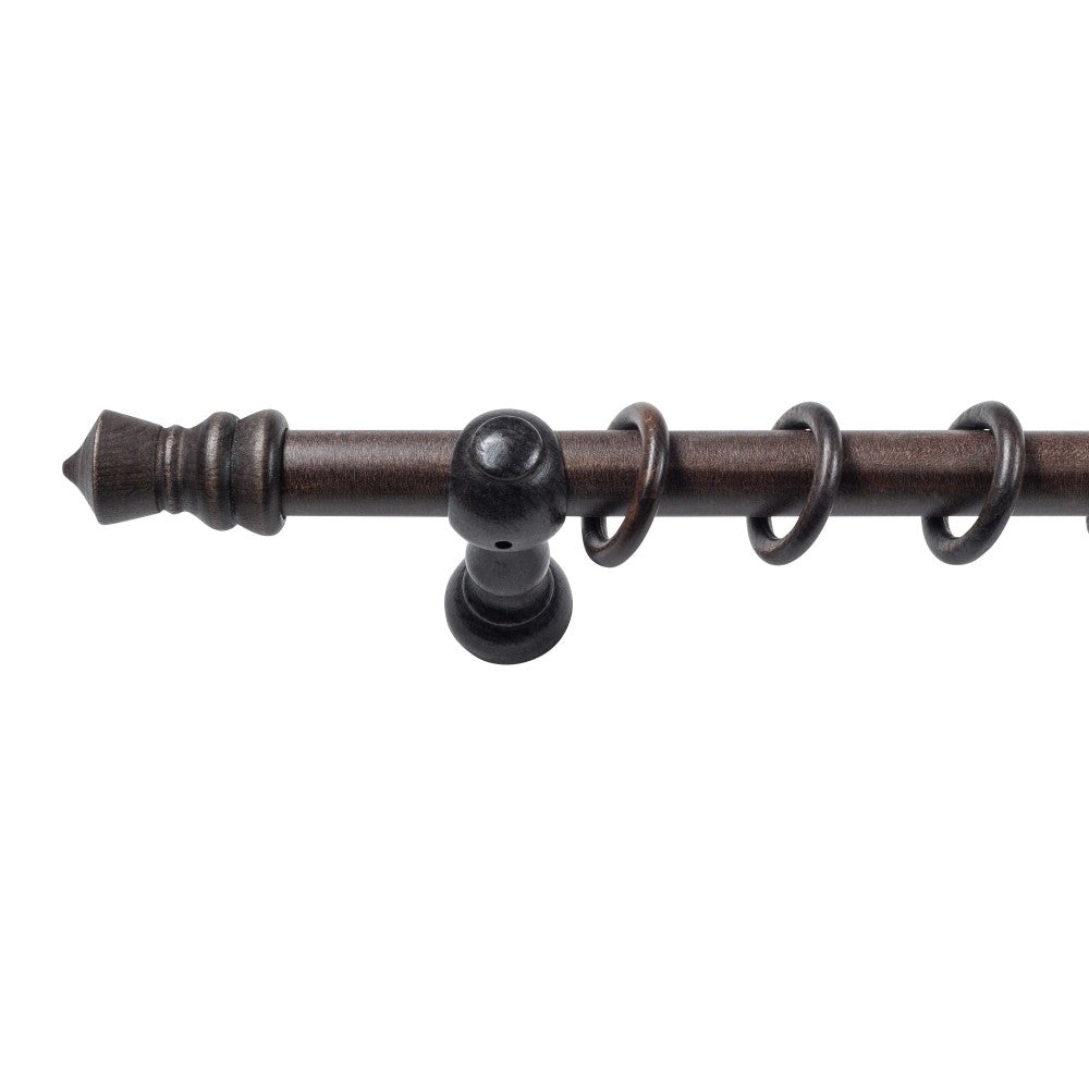 Galerie simpla lemn masiv King, consola clasica, nuanta wenge, 320 cm - KIT COMPLET