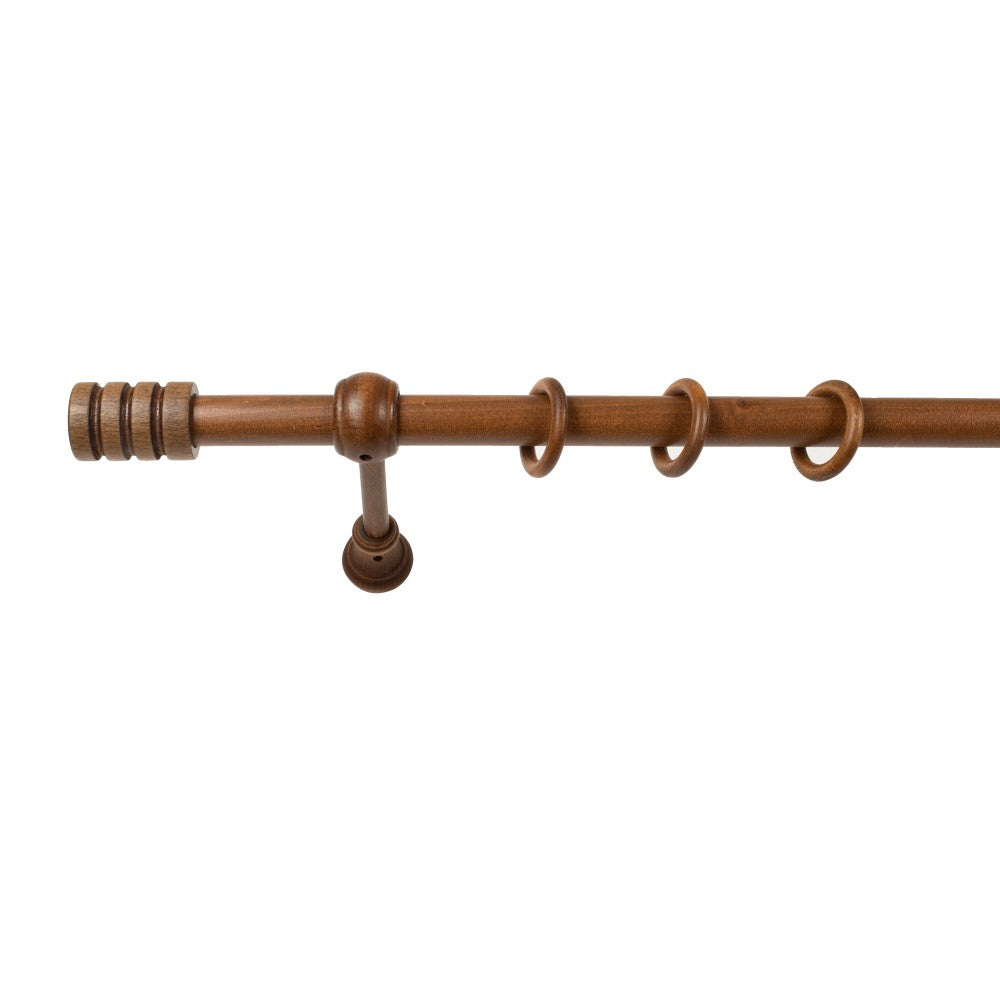 Galerie simpla lemn masiv Pisa, consola standard, nuanta nuc, 360 cm - KIT COMPLET