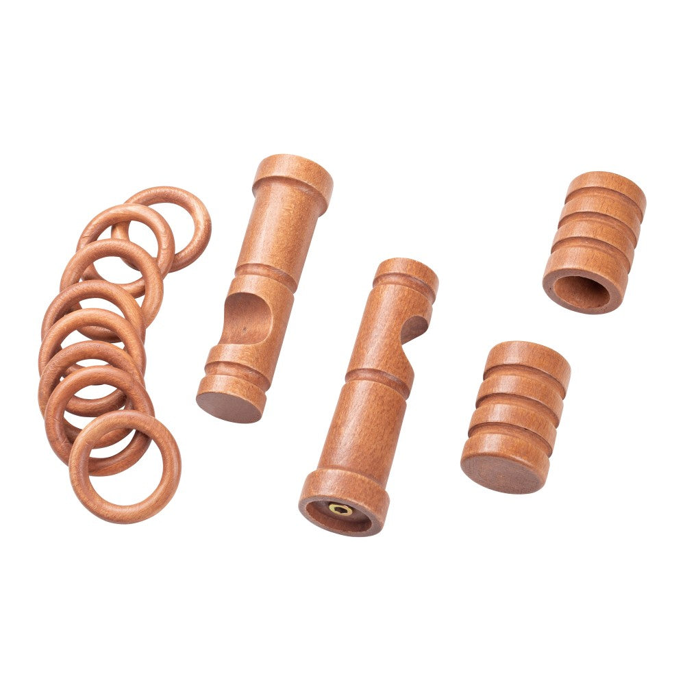 Galerie simpla lemn masiv Pisa, consola moderna, nuanta cires, 220 cm - KIT COMPLET