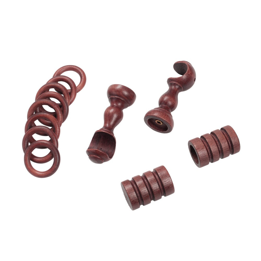 Galerie simpla lemn masiv Pisa, consola clasica, nuanta mahon, 320 cm - KIT COMPLET