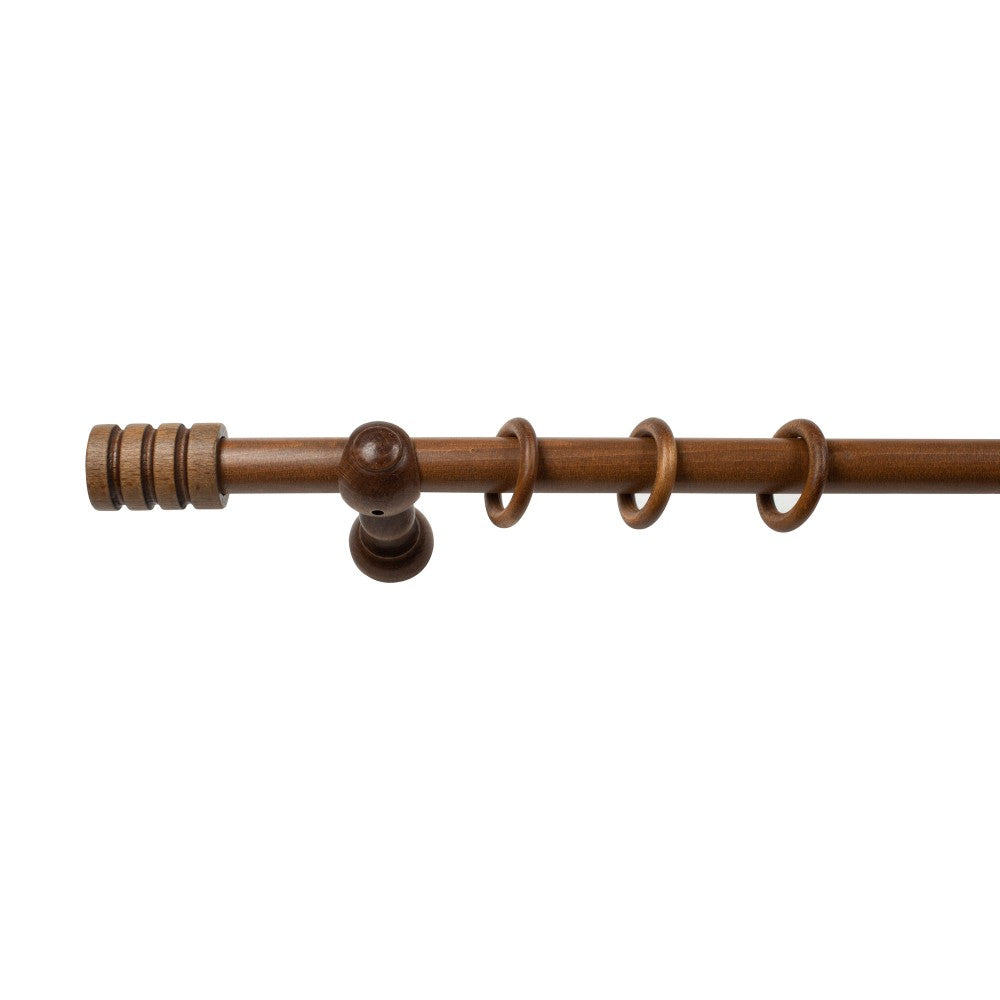 Galerie simpla lemn masiv Pisa, consola clasica, nuanta nuc, 220 cm - KIT COMPLET