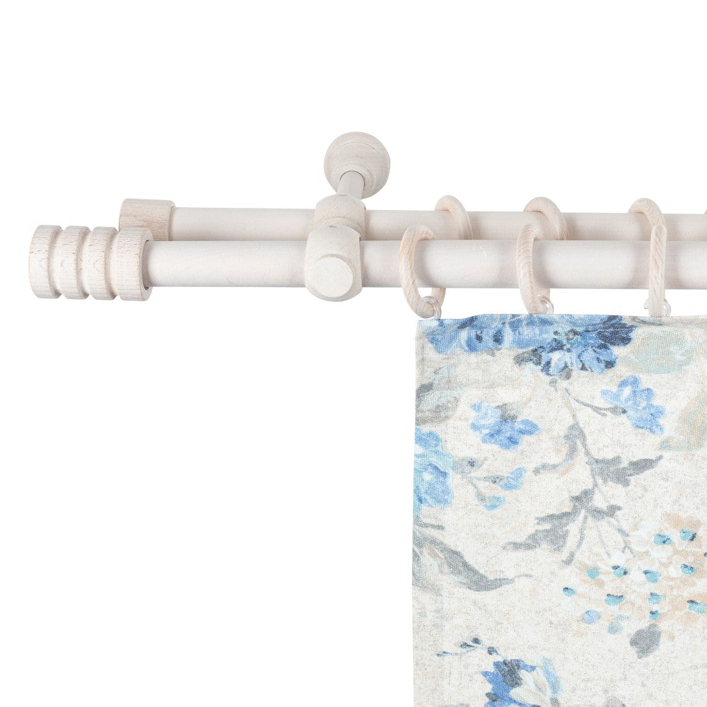 Galerie dubla lemn masiv Pisa, nuanta alb-antic, 140 cm - KIT COMPLET