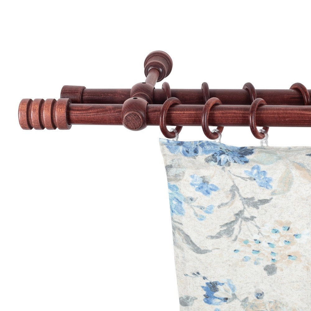 Galerie dubla lemn masiv Pisa, nuanta mahon, 260 cm - KIT COMPLET