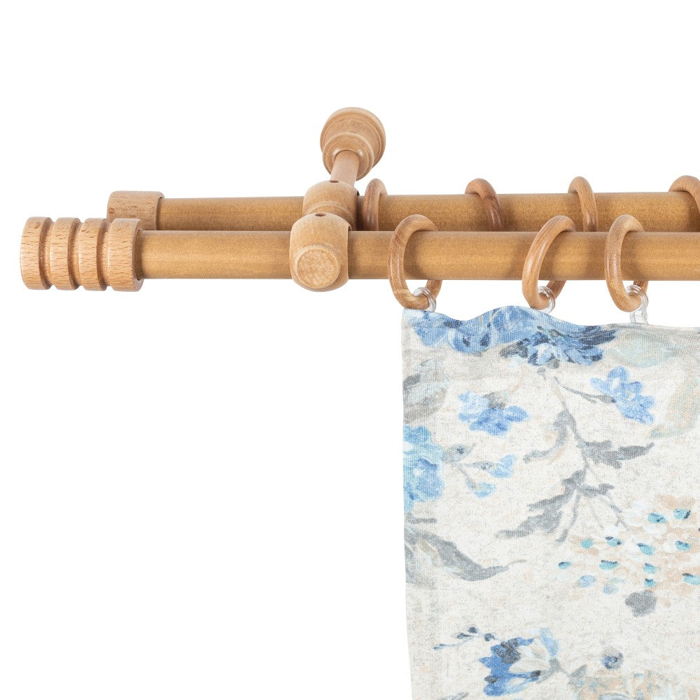 Galerie dubla lemn masiv Pisa, nuanta stejar, 400 cm - KIT COMPLET