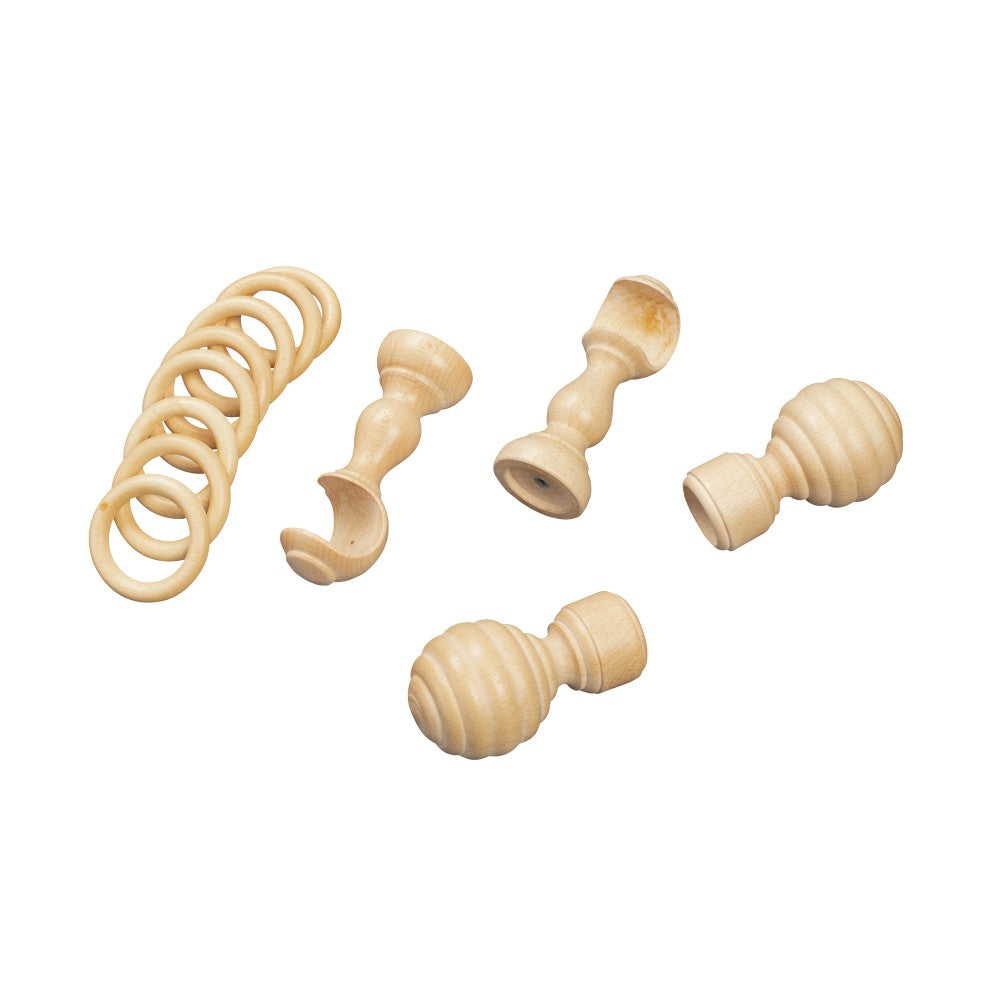 Galerie simpla lemn masiv Regal, consola clasica, nuanta natur, 400 cm - KIT COMPLET