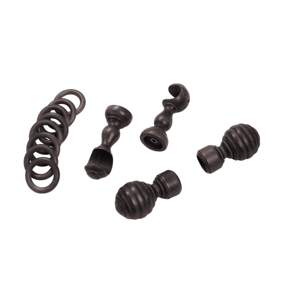 Galerie simpla lemn masiv Regal, consola clasica, nuanta wenge, 220 cm - KIT COMPLET