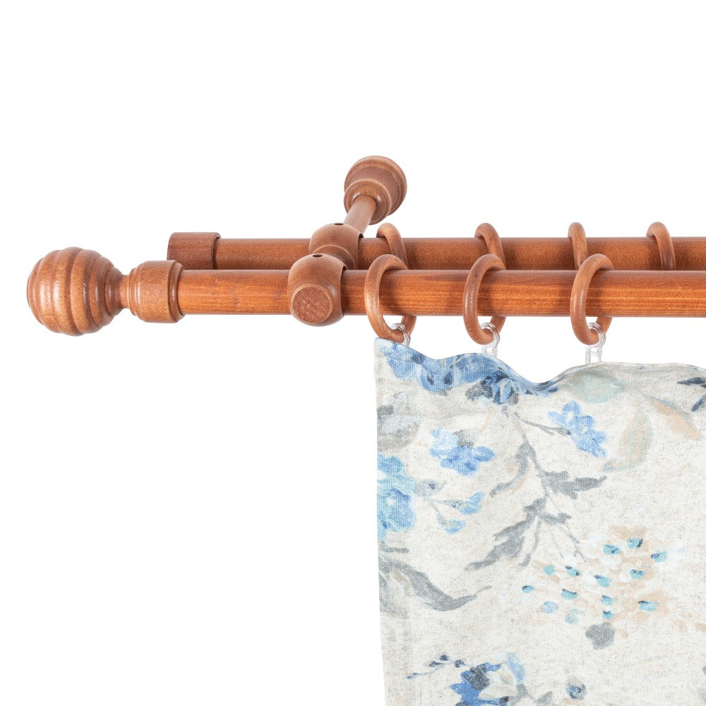 Galerie dubla lemn masiv Regal, nuanta cires, 220 cm - KIT COMPLET