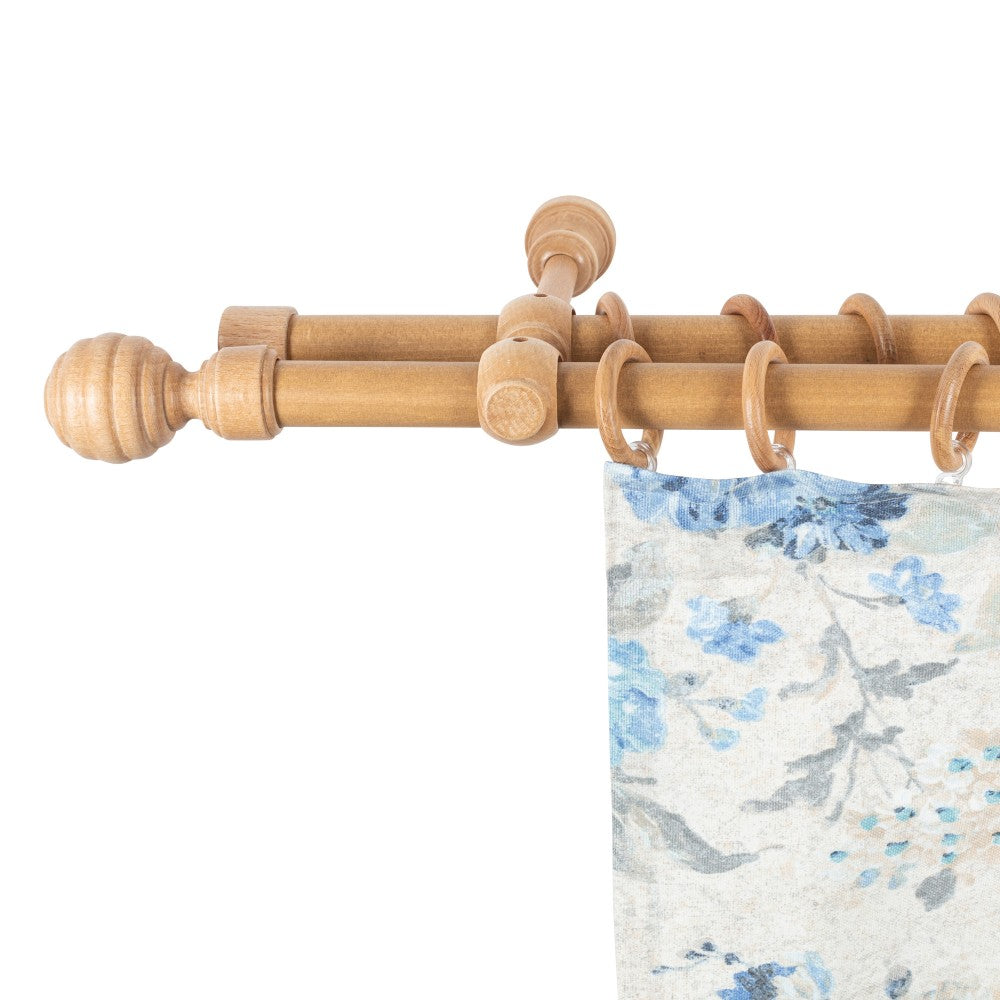 Galerie dubla lemn masiv Regal, nuanta stejar, 280 cm - KIT COMPLET