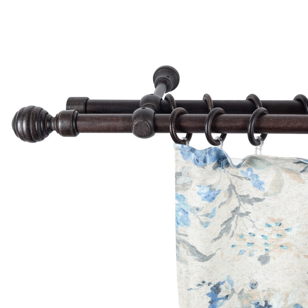 Galerie dubla lemn masiv Regal, nuanta wenge, 300 cm - KIT COMPLET