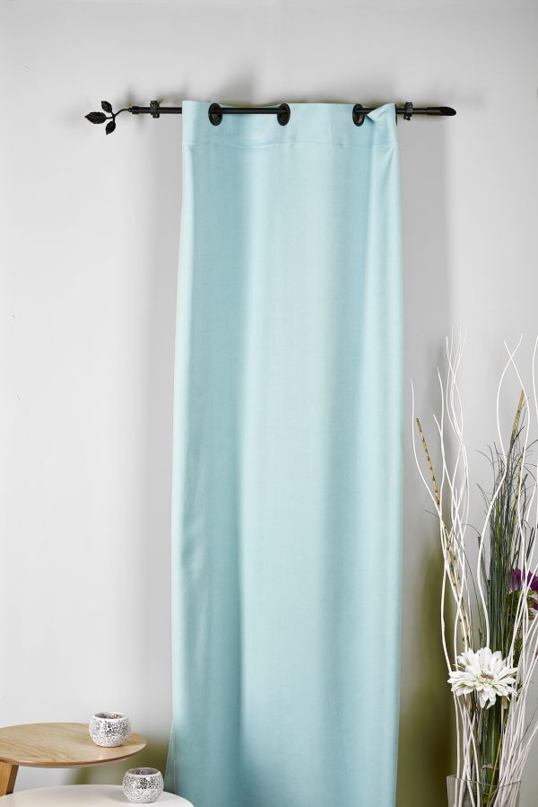 Draperie Madras 29, verde mentă, mată, texturată