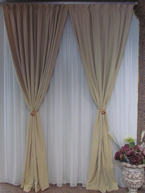 Draperie Madras 3, crem, mată, texturată