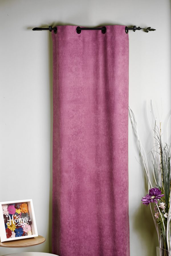 Draperie Madras TS 3731, roze, mată, texturată