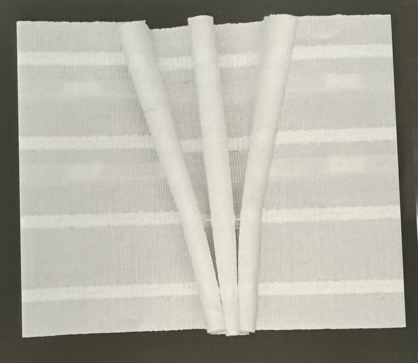 Rejansă 3 cute, albă, 10 cm, bumbac