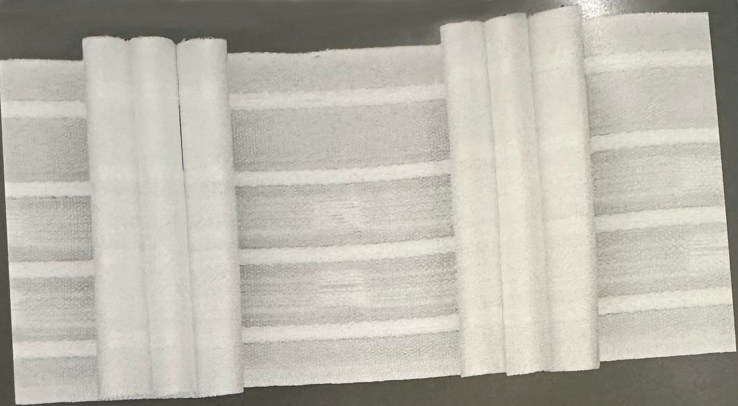 Rejansă 3 cute, albă, 6 cm, bumbac