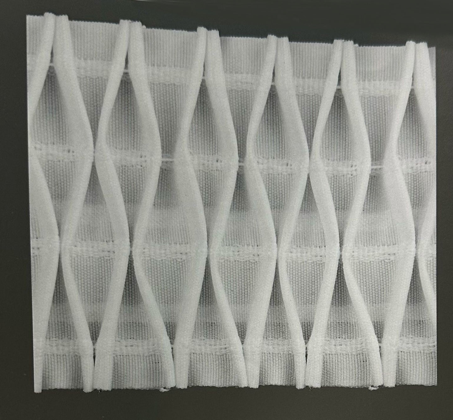 Rejansă lată tip fagure, albă, de 10 cm, bumbac