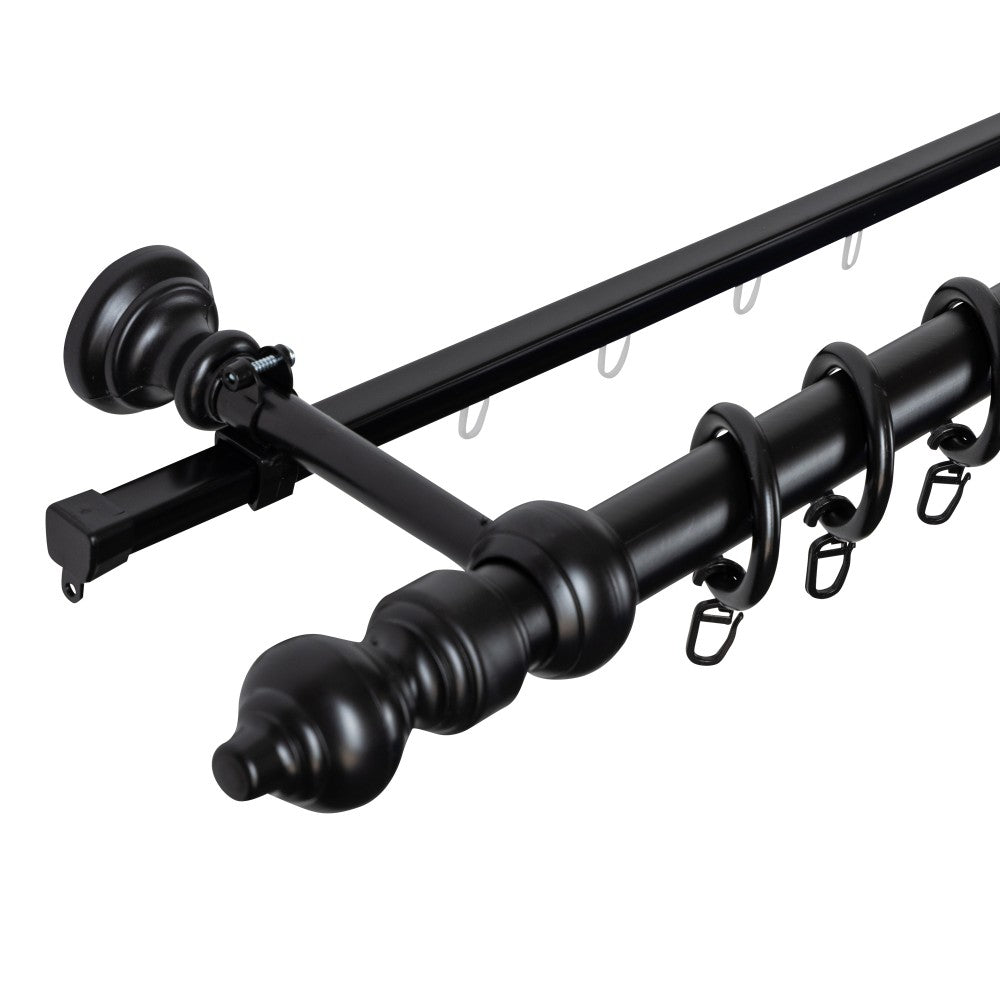 Galerie metal infoliat Filigrano, culoare negru, 300 cm - SINA U INCLUSA