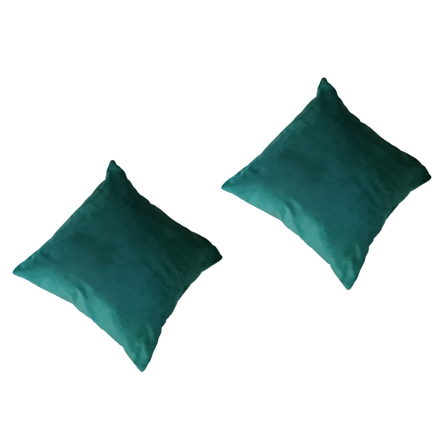 Set 2 perne decorative cu burduf Velvet 35, catifea, 40×40 cm, verde smarald