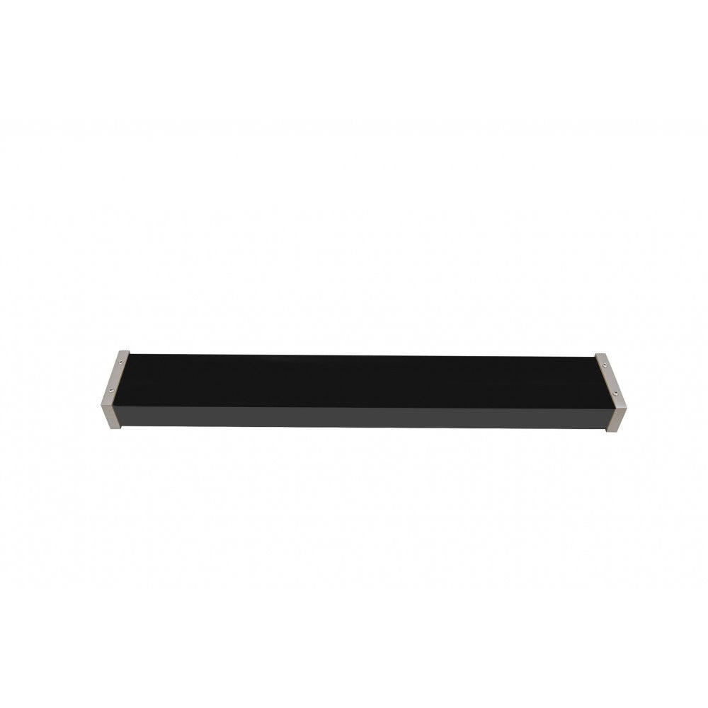 Aluminium track set PL matt black 150 cm (chrome accessories) - without brackets