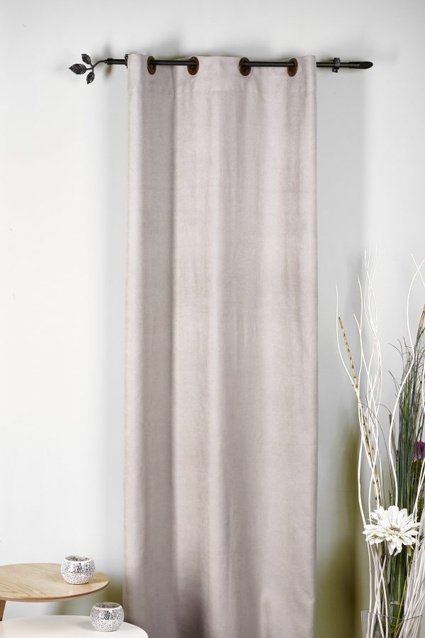 Draperie Sweden 36, gri perlat, catifelată cu grad de opacitate ridicat, mată