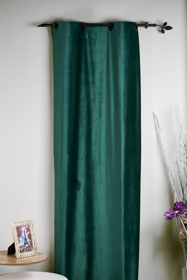 Draperie catifea Velvet 35, verde smarald, mătase
