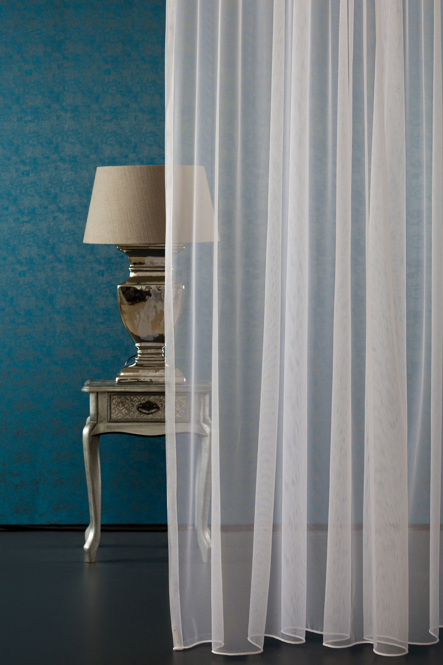 Perdea voal 1000, alb, mat, uni