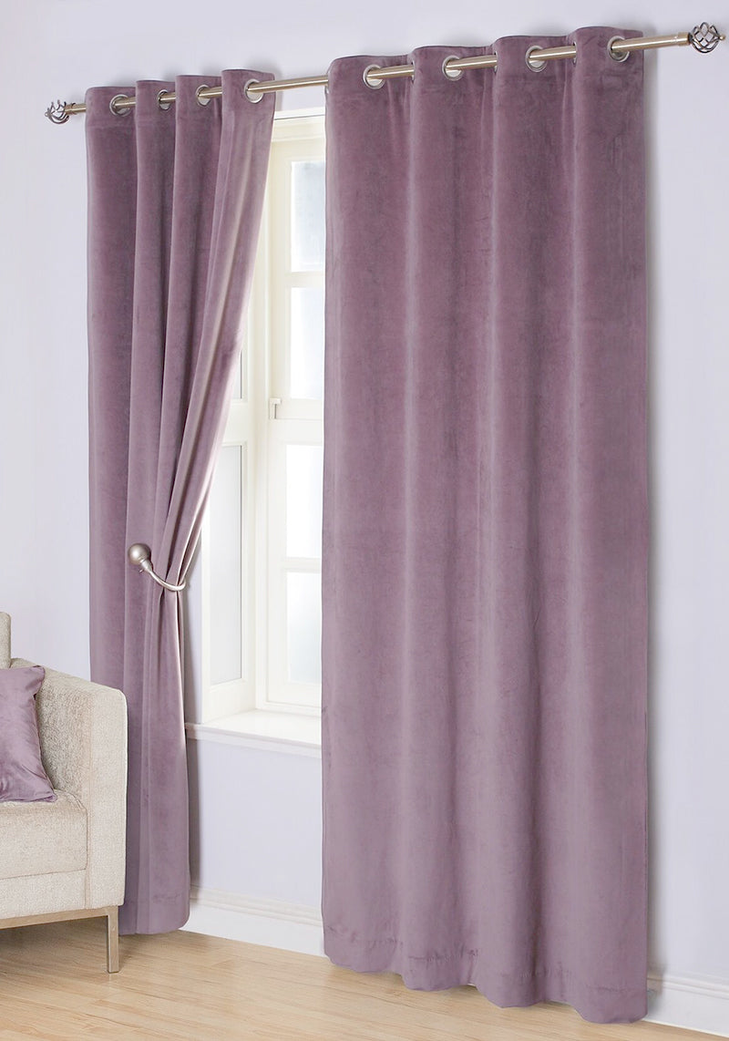 Yumos 1010 drapery, simple, plain, velvet, lavender purple